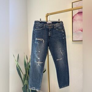 Flying Monkey Dark Blue Distressed Boyfriend Jeans